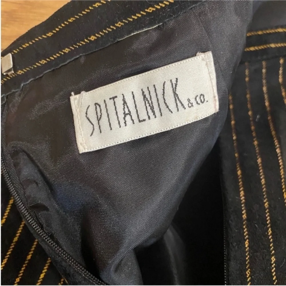 Vintage Suede Pencil Skirt vintage pencil skirt 1970s pinstripe pencil skirt - Picture 5 of 11